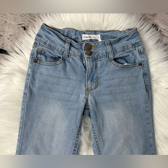Beautees Blue Flare Jeans Classic Style Girls Size 7 - Picture 2 of 7